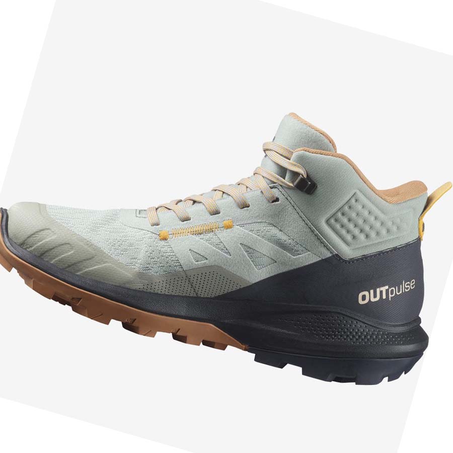 Salomon WoOUTPULSE MID GORE-TEX Kadın Yürüyüş Ayakkabısı Nane | TR 2786WNB